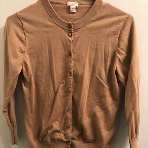 J Crew Tan Clare Cardigan Size M